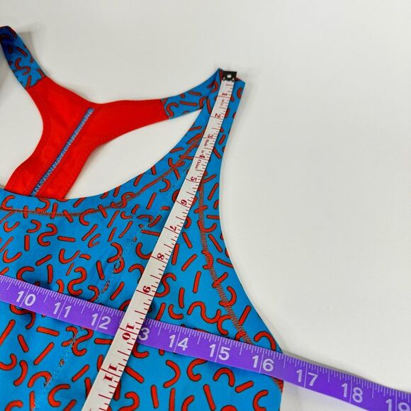 Lululemon Lightened Up Singlet Seawheeze Cheetos Blue and Orange Large w1k75s - Picture 9 of 10